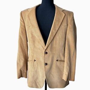 Vintage Men's Western Style Tan Corduroy Blazer size 38R